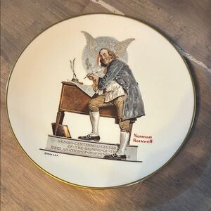 Vintage 1976 Norman Rockwell Collectors plate celebrating America’s Bicentennial